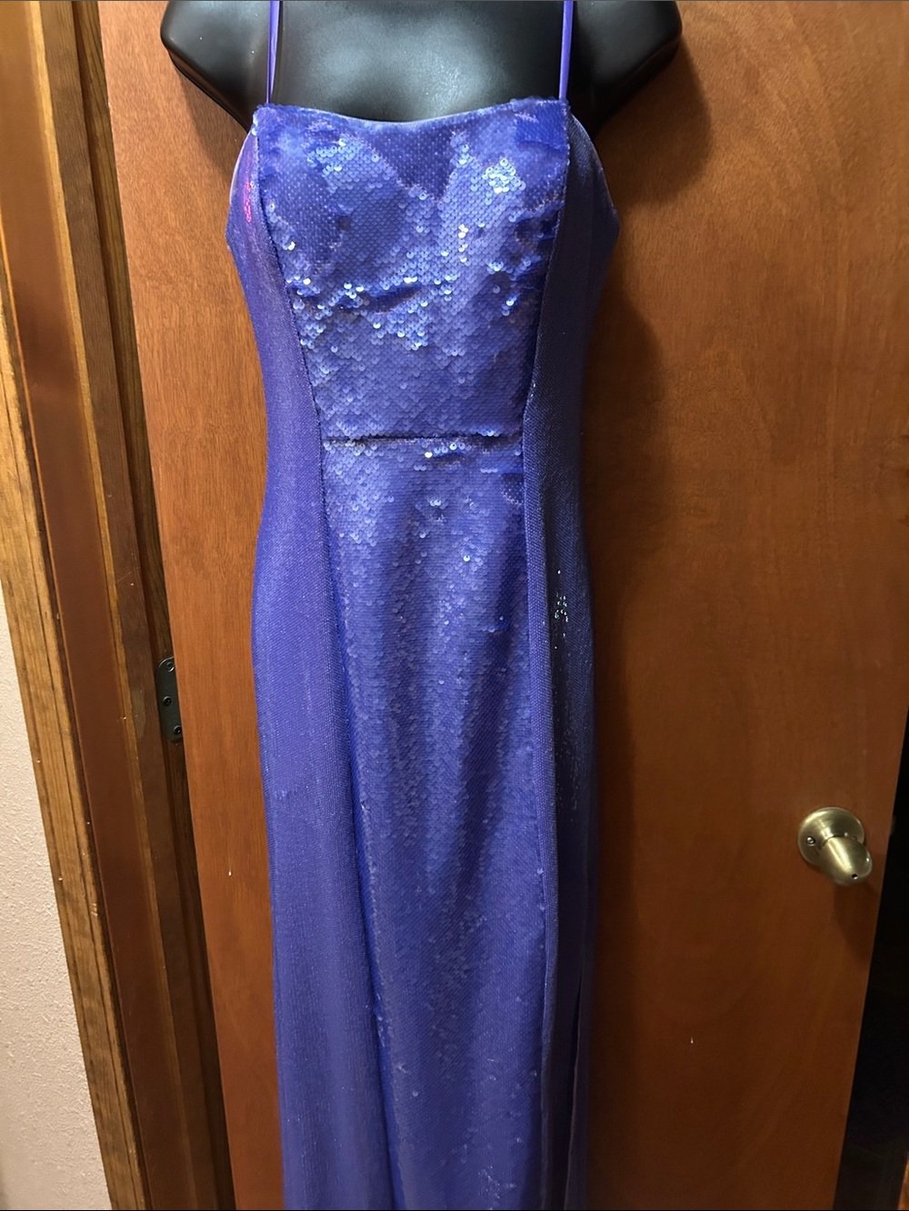 Elegant Purple Sequined Special Occasion Dress